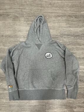 Studio Ghibli GBL Heppoko Dog Grey Heavyweight Hoodie Size L Embroidered Anime